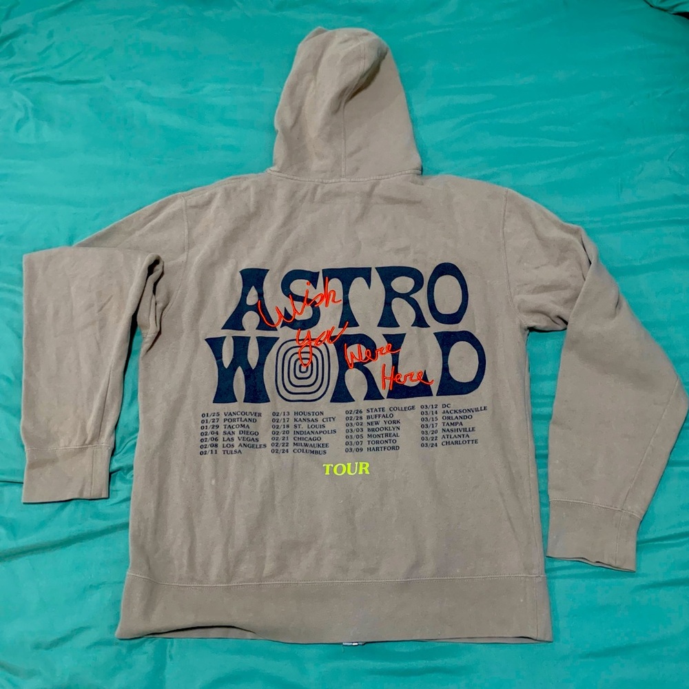 Travis Scott Astro World tour zip up hoodie size XL